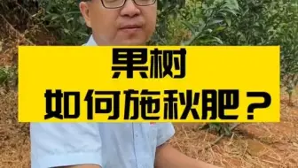 【新农村】果树施秋肥，来年果一堆