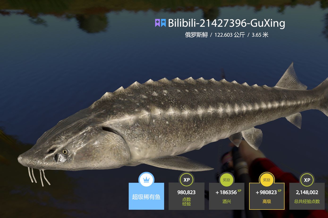 【俄罗斯钓鱼4】世一蓝毛鲟直播全程