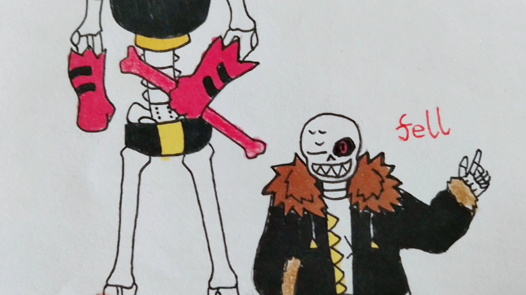 手绘underfell骨兄弟二设