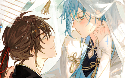 全职高手叶蓝情人节快乐绘画过程