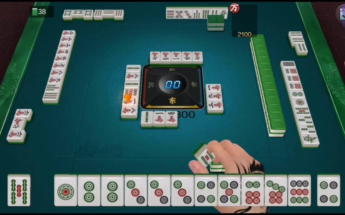 清一色点炮都不胡,胡把大牌,清一色碰碰胡两杠杠上开花自摸四筒_哔哩