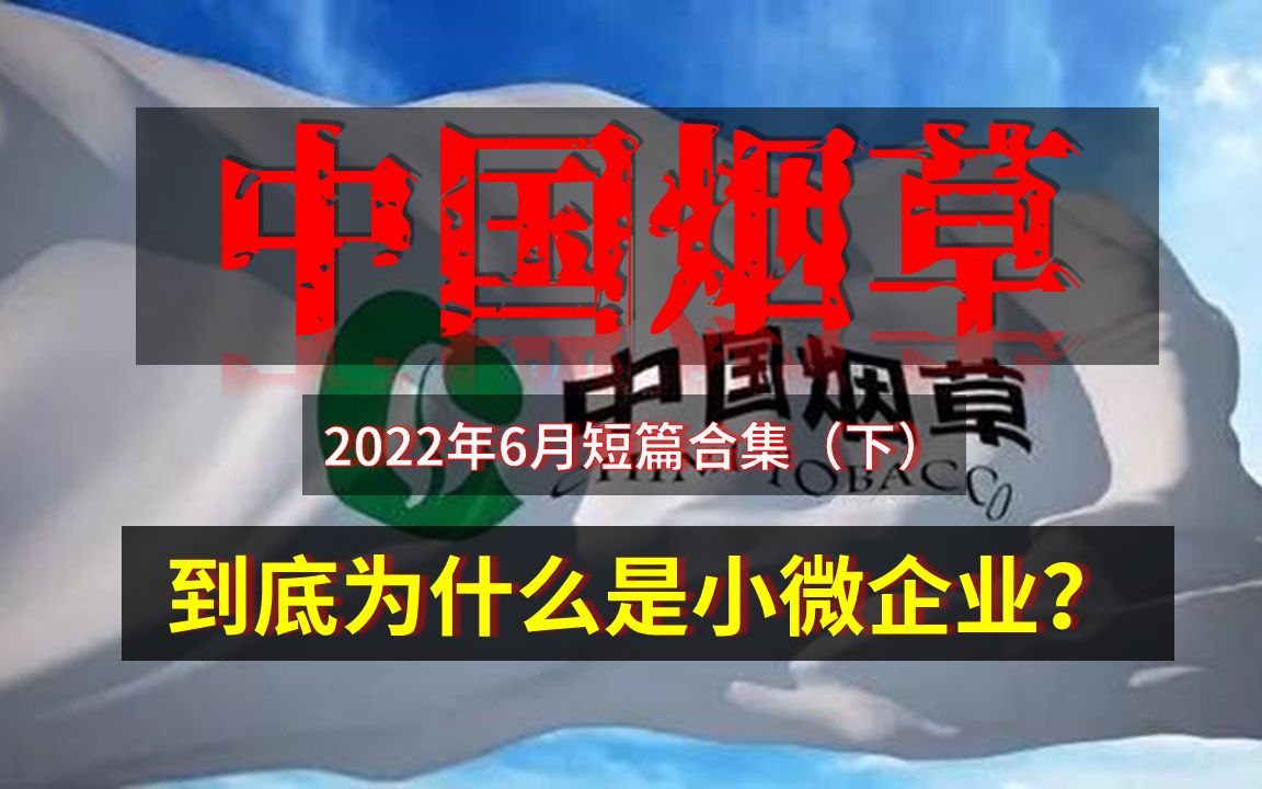 【税观天下】一支烟60%以上都是税(2022年6月短篇合集下)哔哩哔哩bilibili