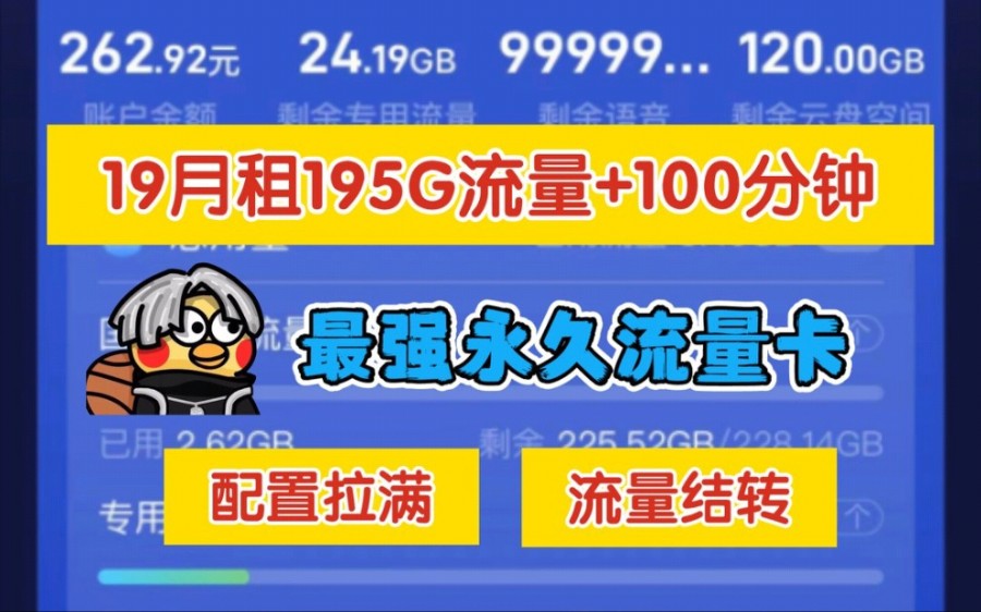 【永久流量卡】是真的良心!19元200G流量100分钟通话,黄金速率,6月手机流量卡推荐合集!电信流量卡/移动流量卡/联通流量卡哔哩哔哩bilibili