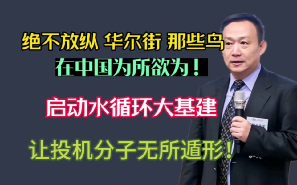 卢麒元:绝不能放纵华尔街那些鸟,在中国为所欲为!全面启动水循环大基建,让投机分子无所遁形哔哩哔哩bilibili