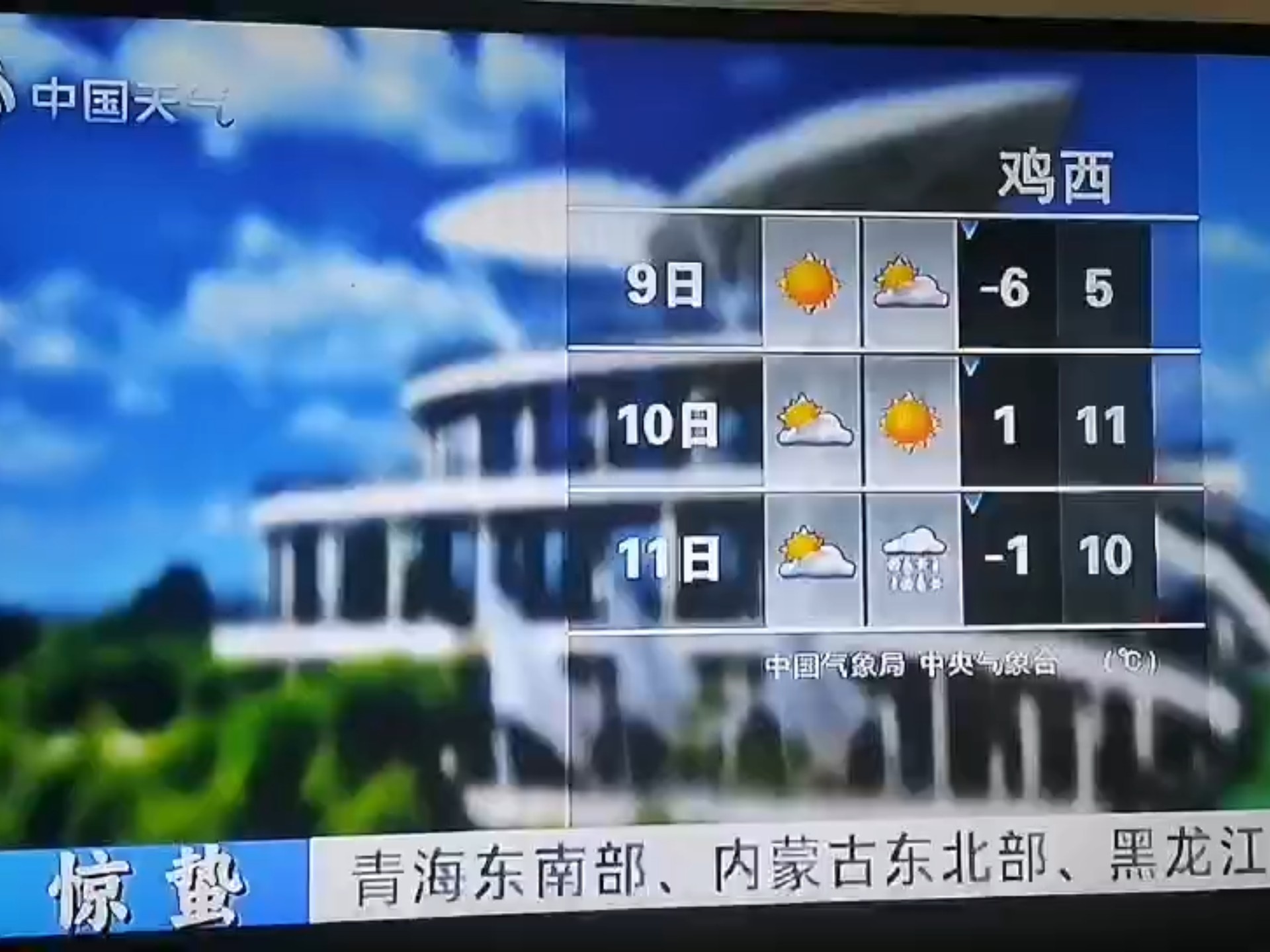 天气预报中央电视台预报