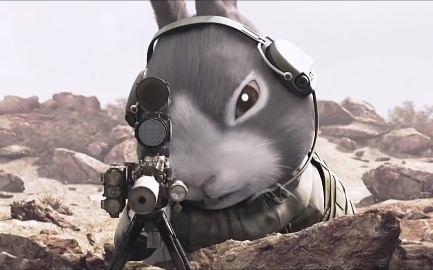 两只兔子打二十只骆驼这部战争片有点萌