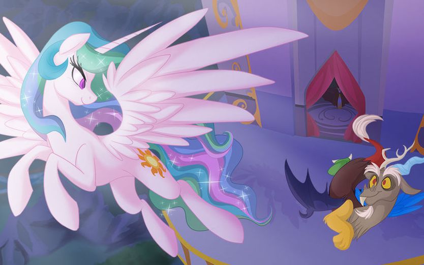 【mlp】princess celestia and disсord - eroina