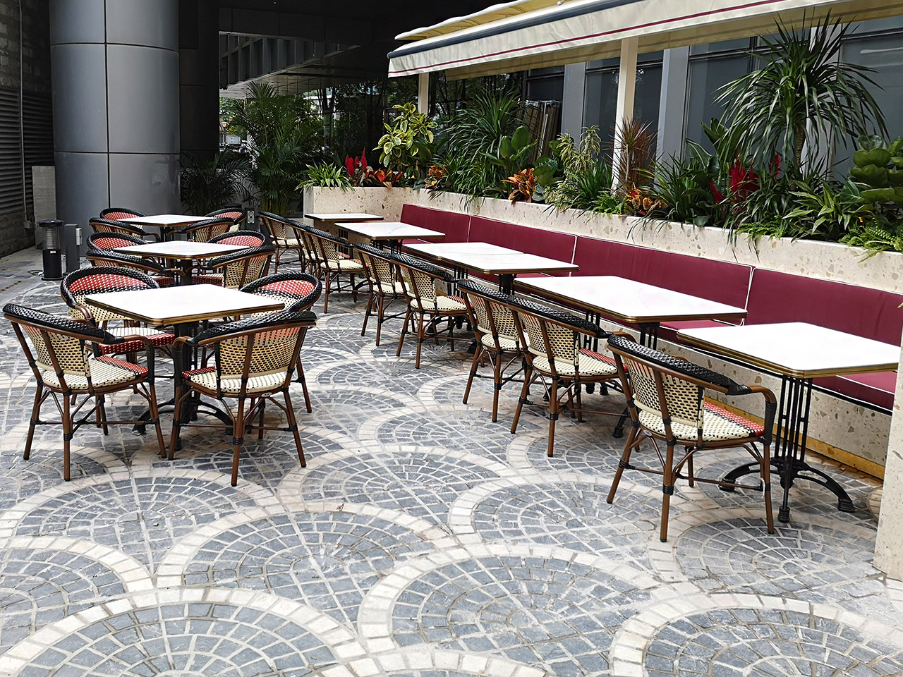 馨宁居休闲家具北京千禧大酒店西餐厅外摆精美实景