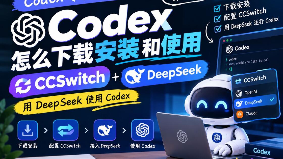 Codex入门第1课|Windows安装教程,用CC Switch配置DeepSeek_哔哩哔哩_bilibili