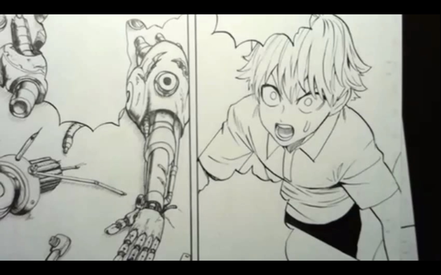 无声20171221下午5点村田雄介一击男重制版126话作画直播