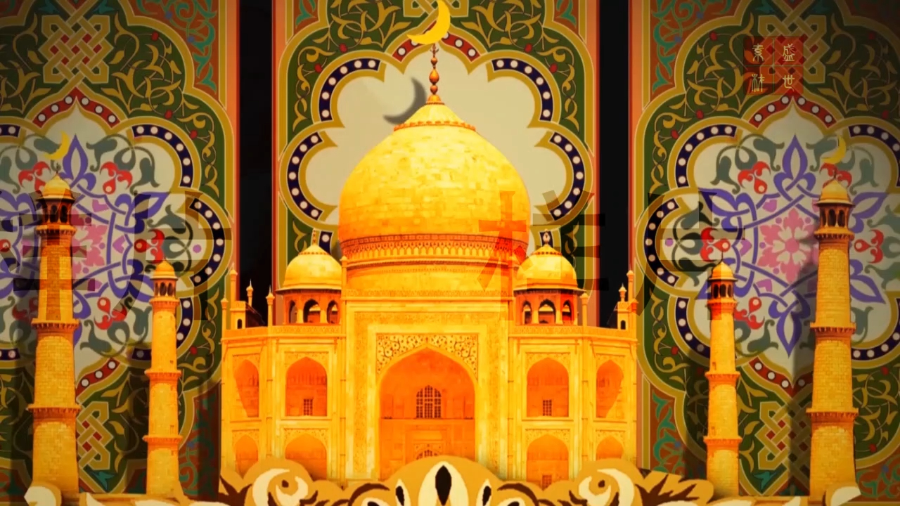 印度舞蹈-花儿花儿配乐伴奏舞台演出背景视频3分13