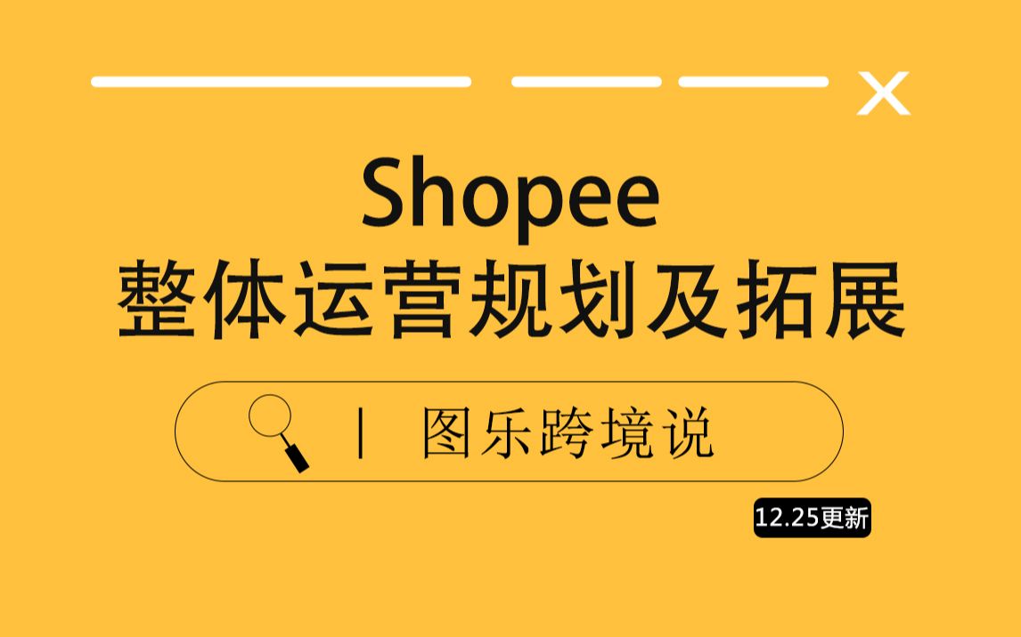 【虾皮Shopee】第5节:Shopee平台整体运营规划及拓展哔哩哔哩bilibili