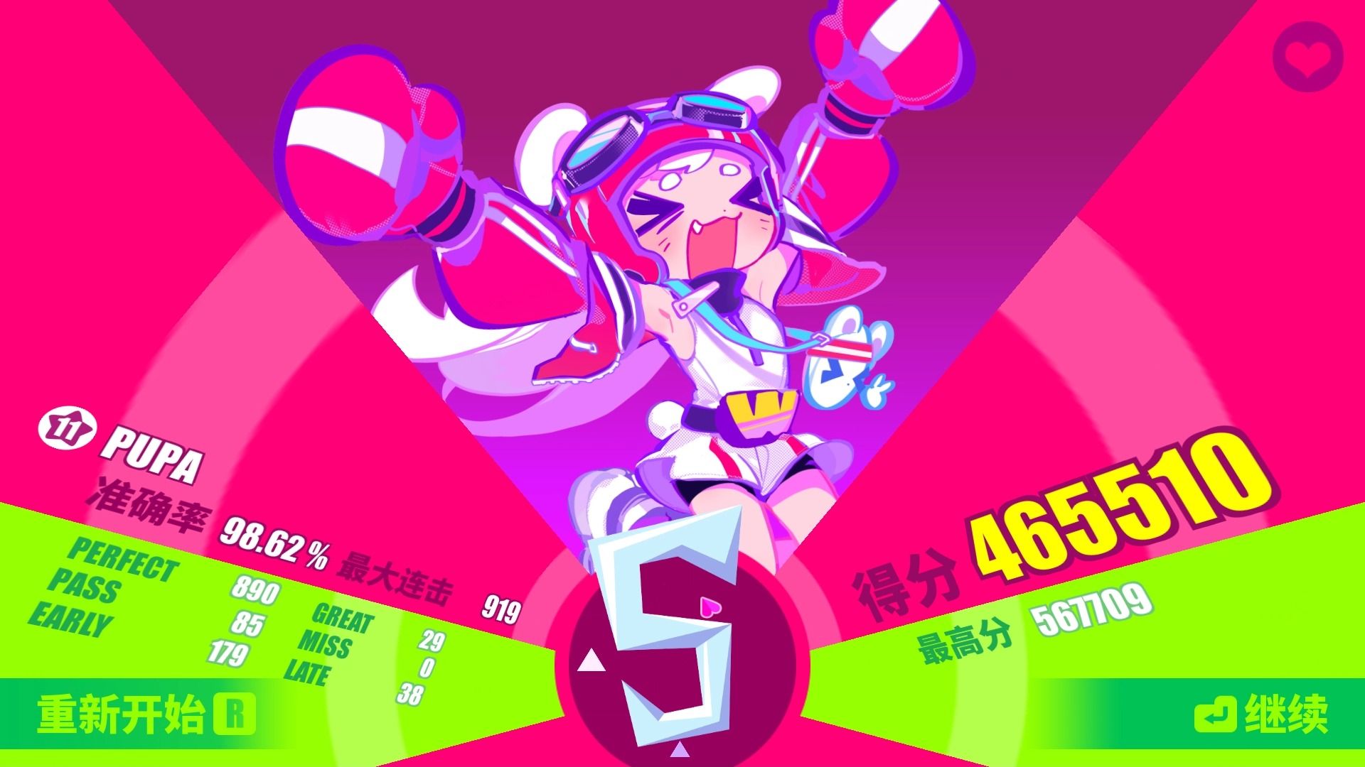 【muse dash】pupa lv11 98.62%日常记录