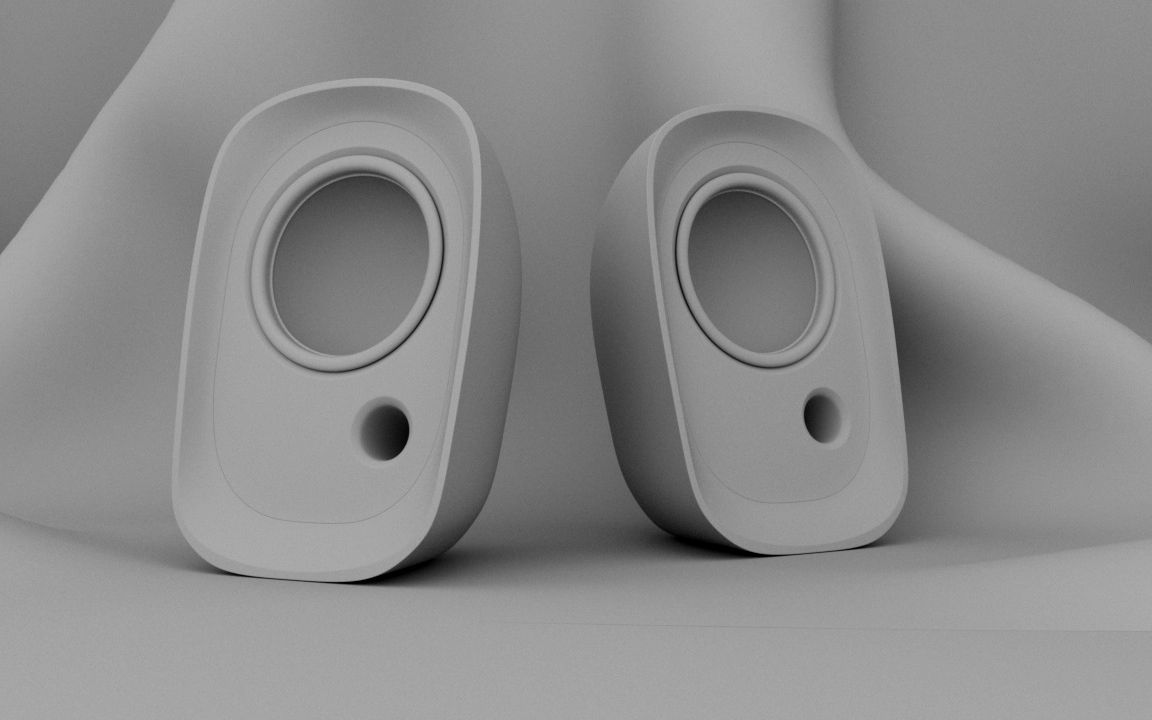 c4d建模音响建模