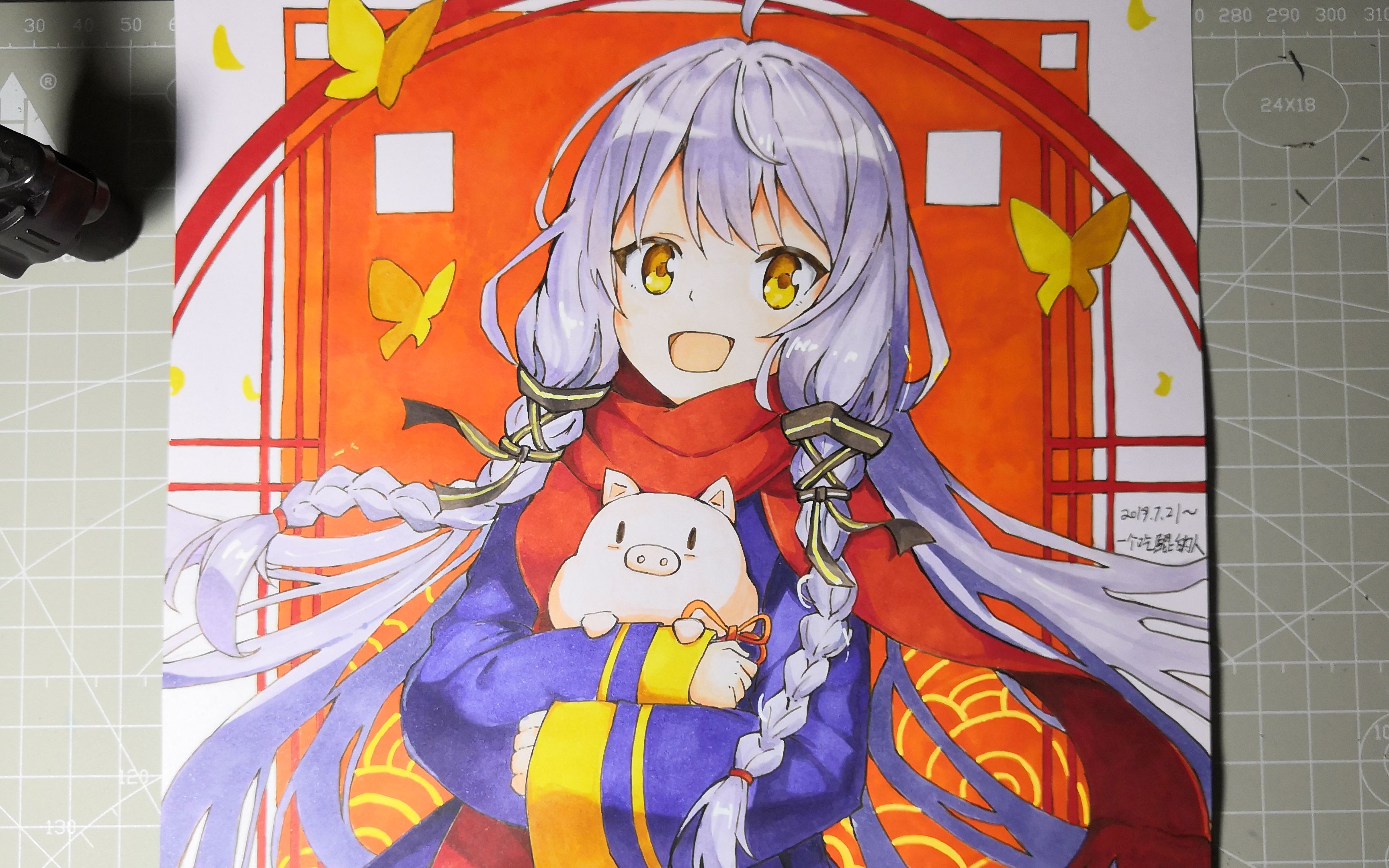 【马克笔手绘】第一次投稿,请多多关照!临摹一只星尘.