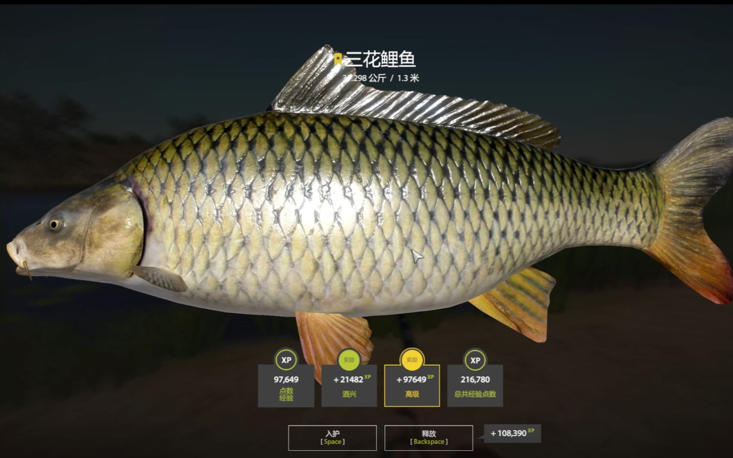 【俄罗斯钓鱼4】阿赫图巴河 三花鲤鱼星