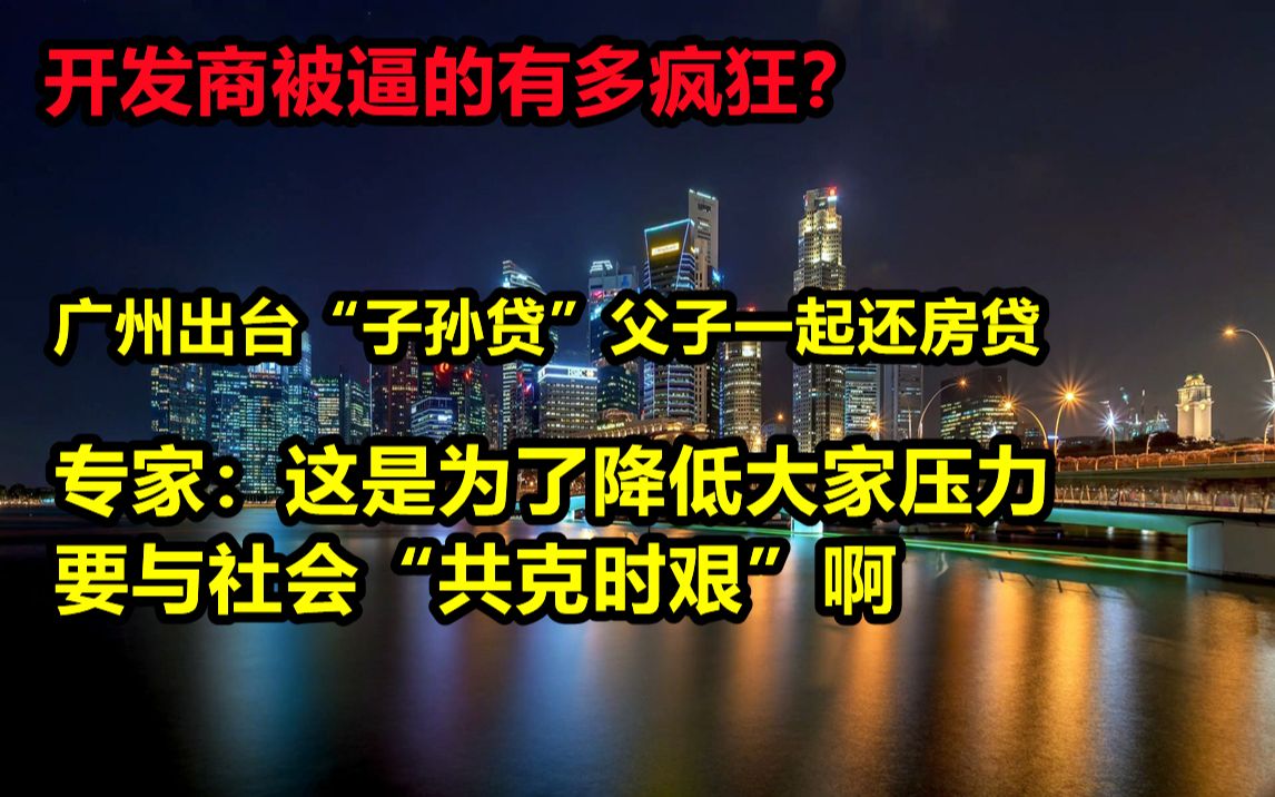 开发商也被逼急了:广州出台:子孙贷,父子一起换房贷.专家:都是为了你们降低压力,要与社会“共克时艰”啊哔哩哔哩bilibili