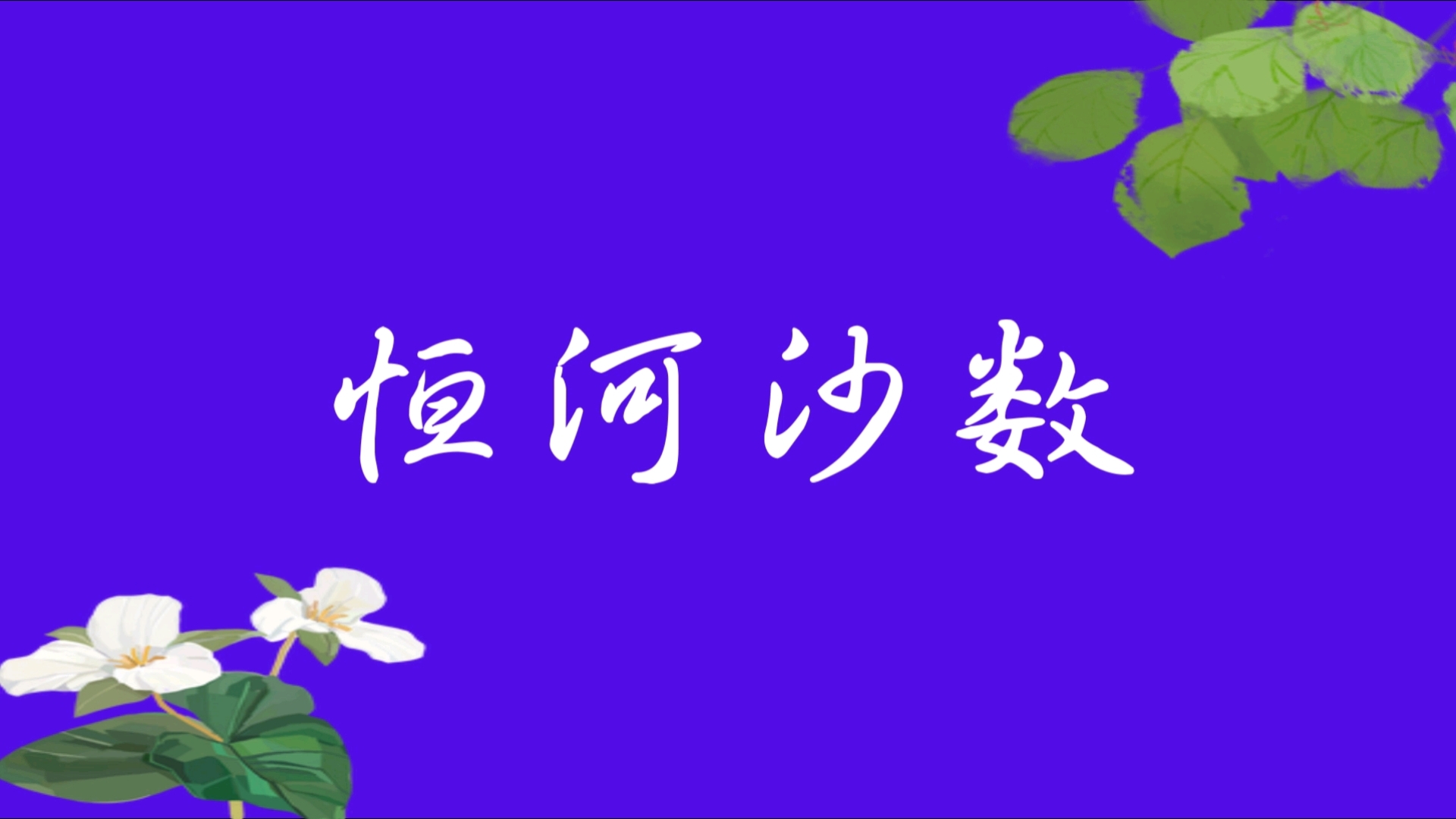 恒河沙数 | 每天积累一个成语哔哩哔哩bilibili