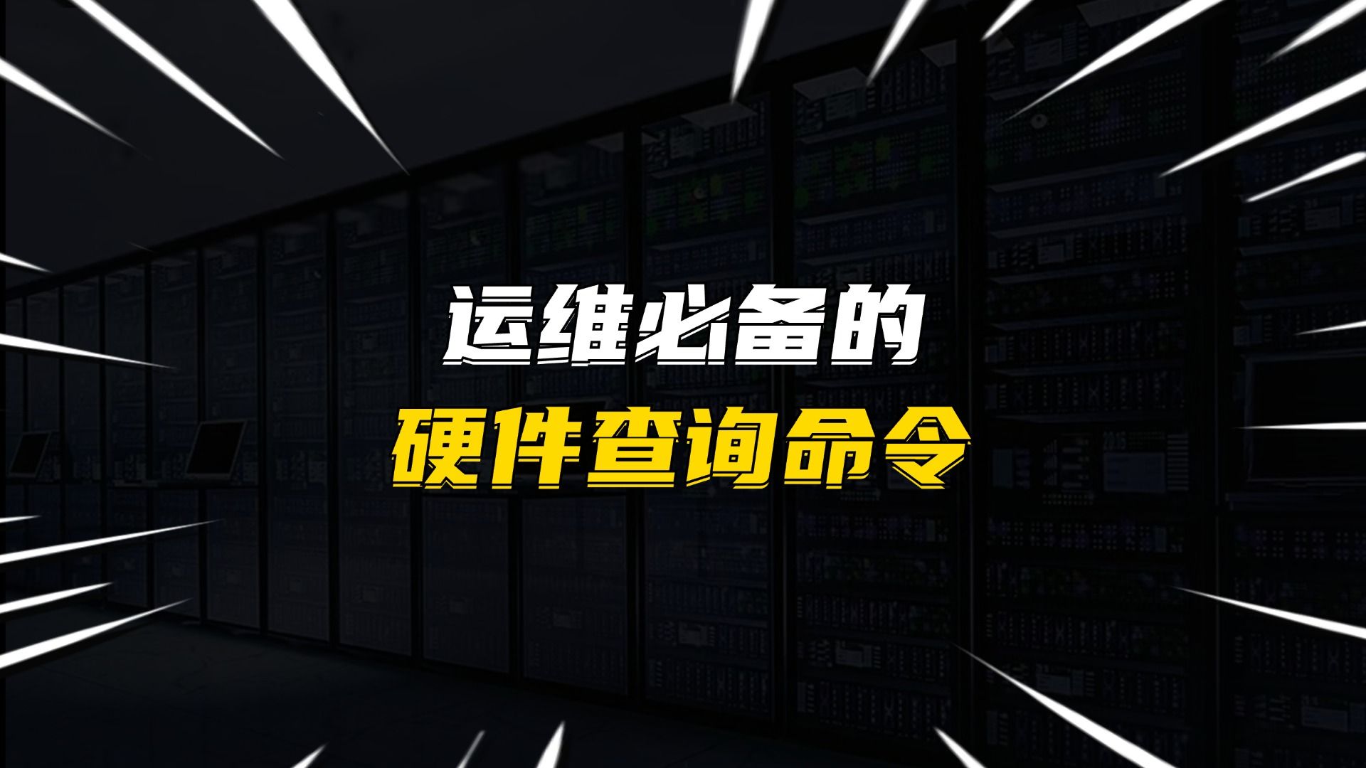 资深运维都在偷偷用的硬件查询命令