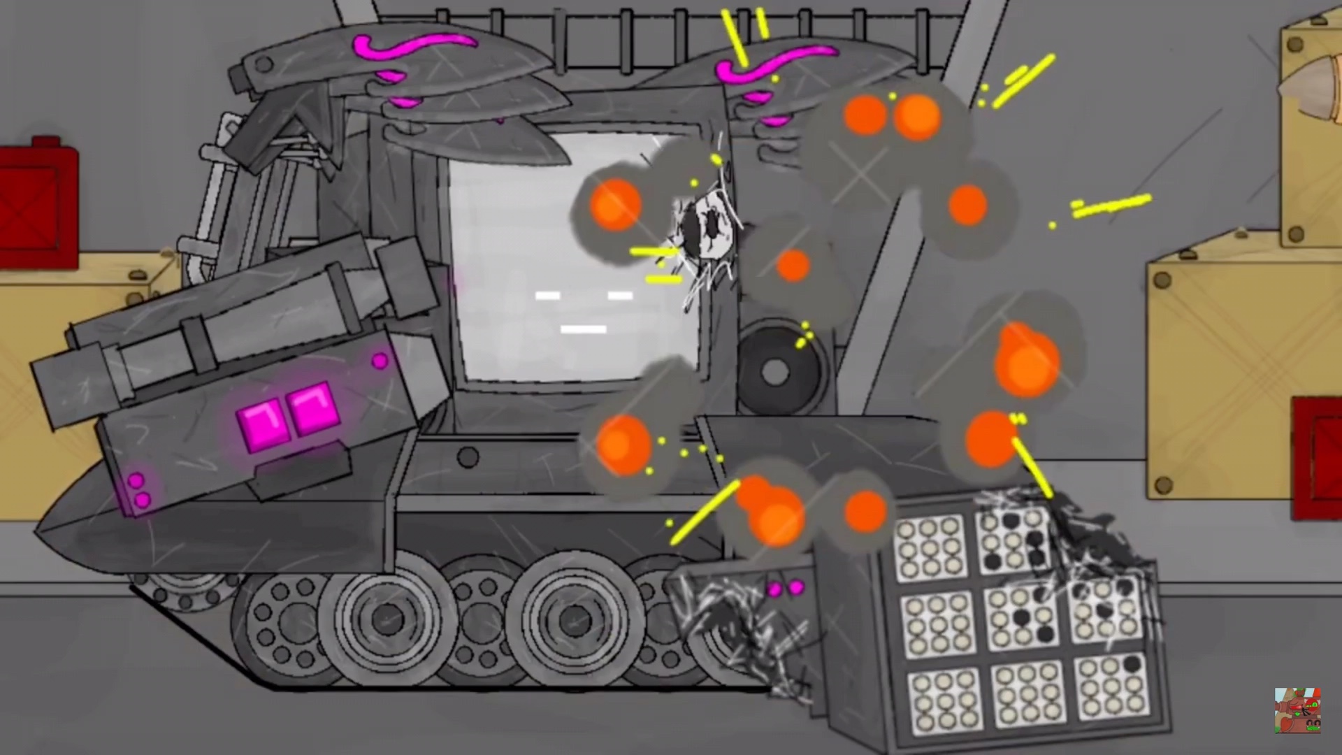 搬运坦克动画:kv44大战电视人和监控人