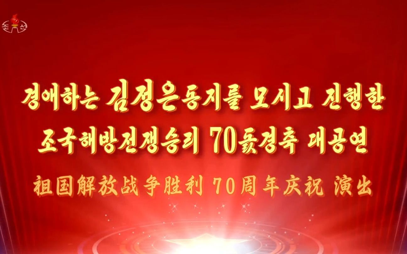 [图]【朝鲜】抗美援朝胜利70周年演出（中文歌词，另附纪念报告大会闭幕《国际歌》）