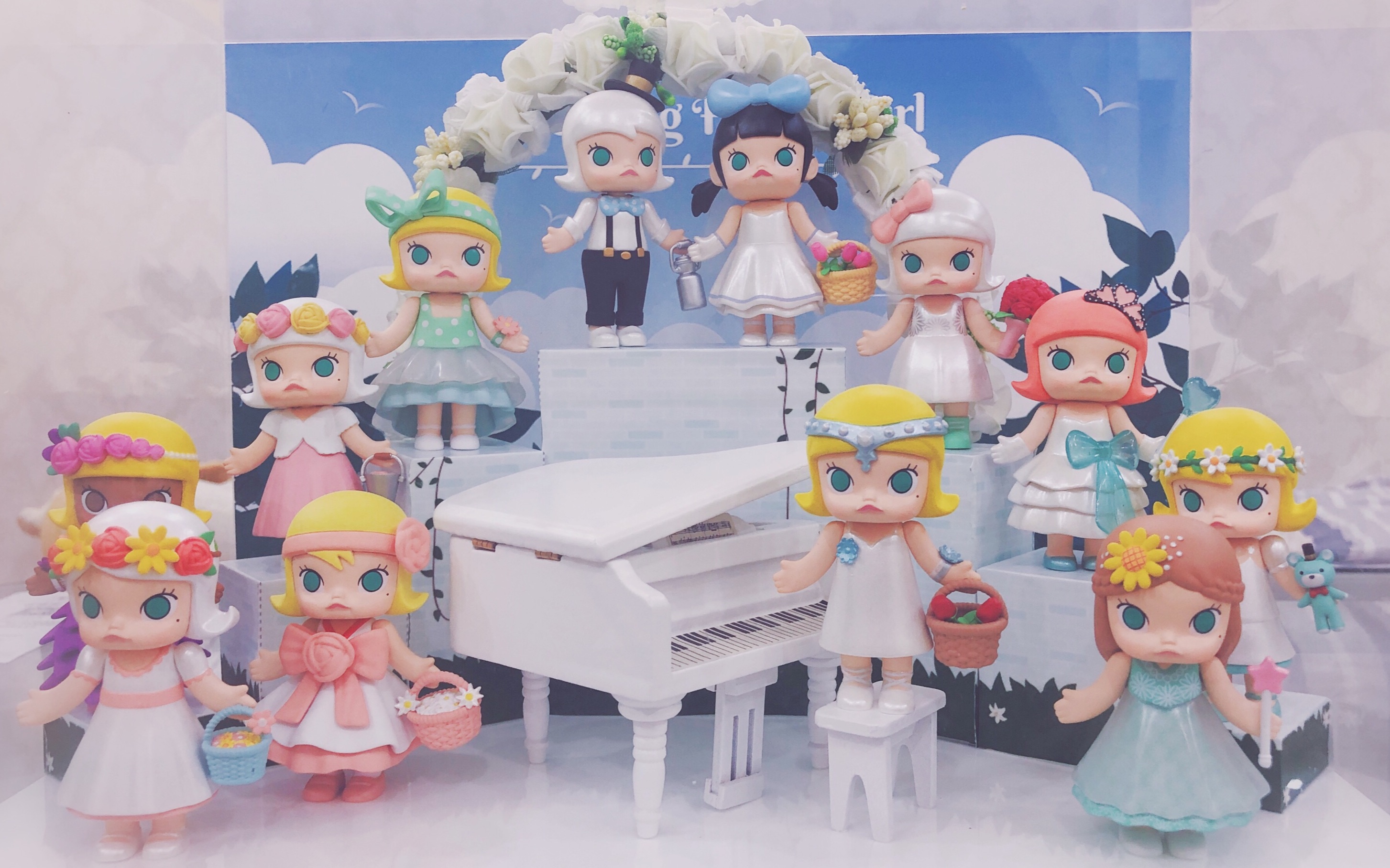 popmart泡泡玛特molly花童系列开箱