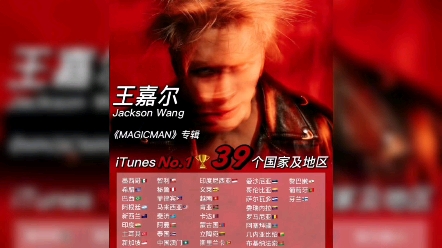 [图]王嘉尔新专辑登39个iTunes第一# 王嘉尔太厉害了！ 《MAGICMAN》以及《Blue》单曲 专辑获得39个国家及地区第一名！真的太酷了[送花花]