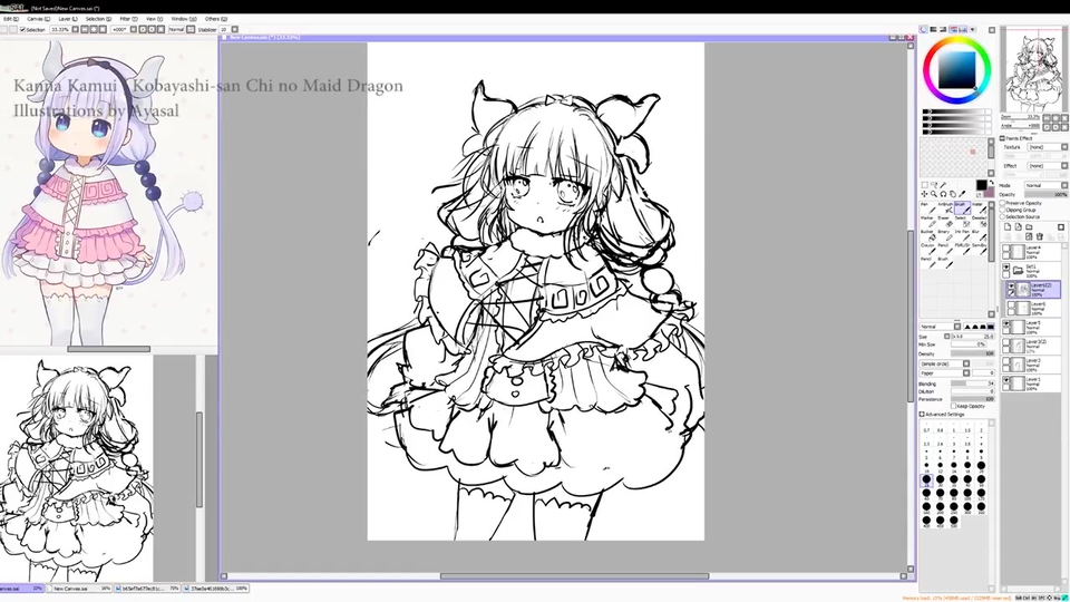 Kanna Kamui Maid Dragon Speed Paint 哔哩哔哩 つロ 干杯 Bilibili