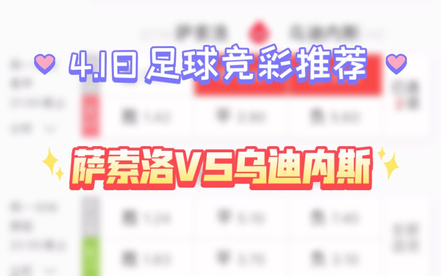 𐟒崮1日足球竞彩推荐,重心推荐:萨索洛VS乌迪内斯𐟒奓”哩哔哩bilibili