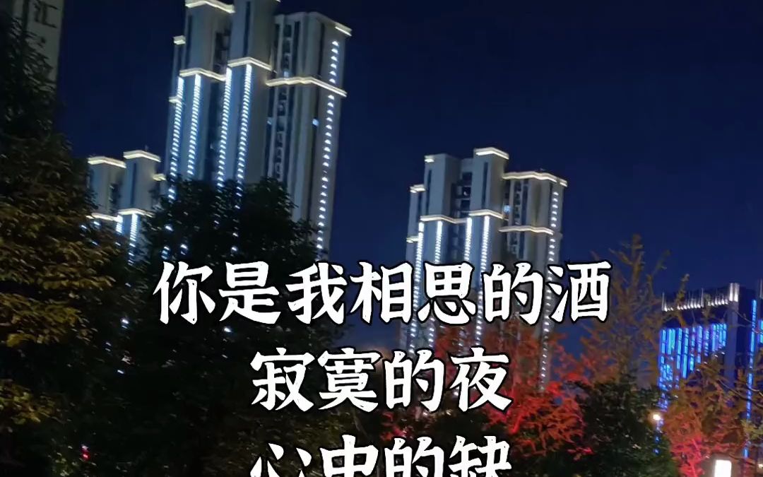 [图]你是我相思的酒，寂寞的夜，心里的缺