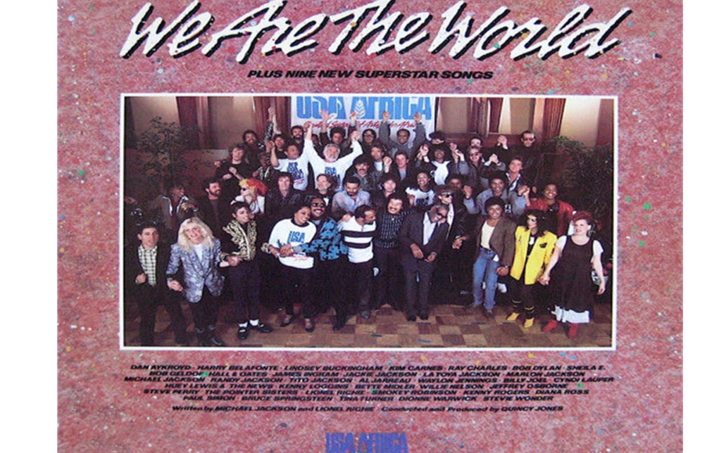《we are the world》迈克尔杰克逊l1985年为非洲饥民创作的慈善歌曲
