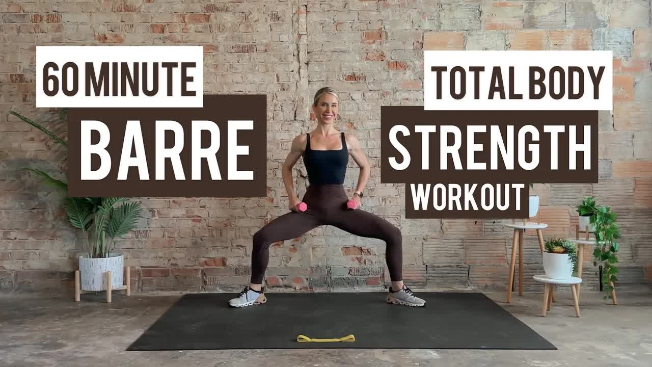 [图]【Larie Midkiff】60 分钟 Barre Inspired Strength 锻炼 ｜ 全身 ｜ 低冲击力 ｜ 哑铃和迷你带