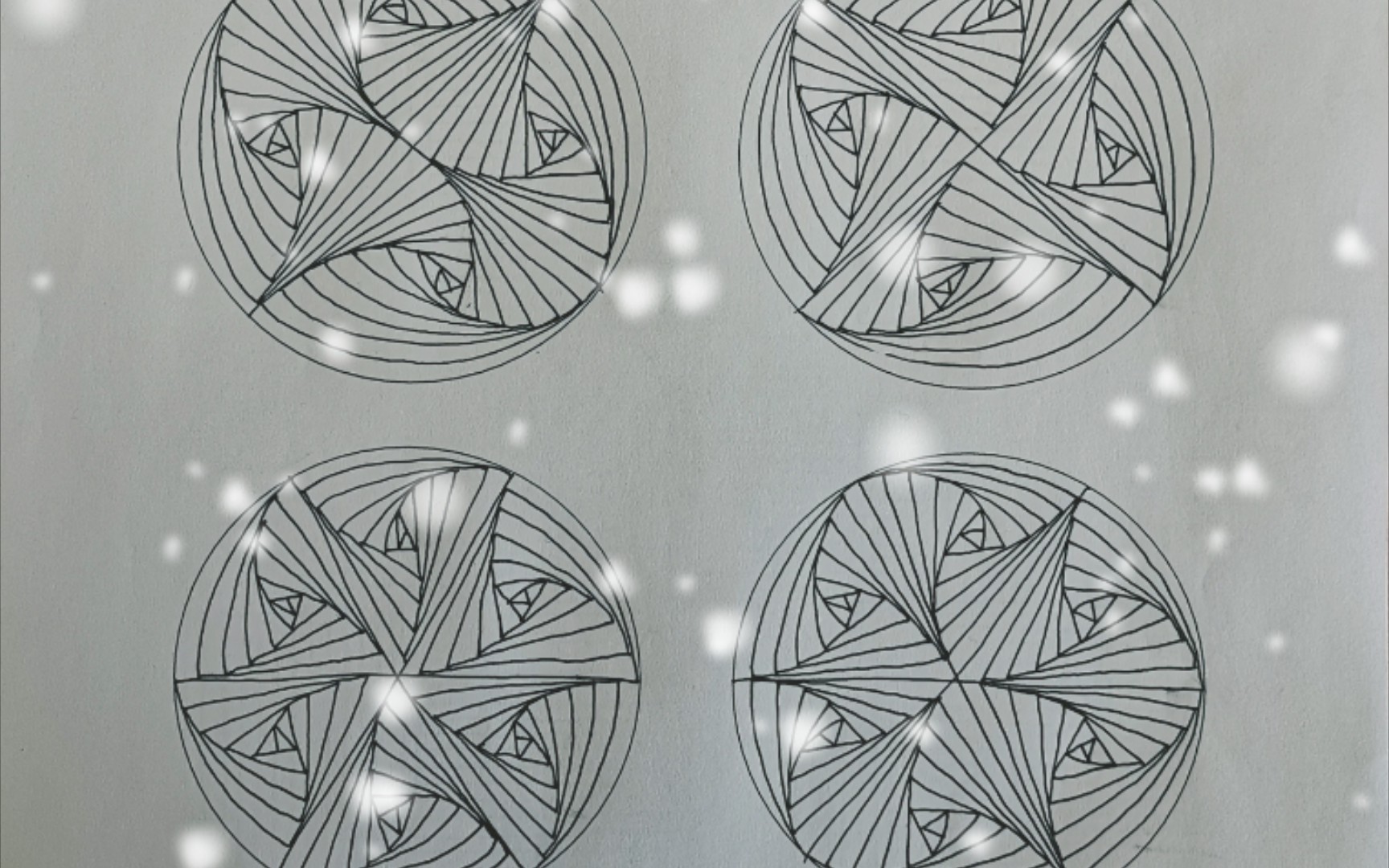 控笔训练第57天悖论画法155和6的图案画反了看着心