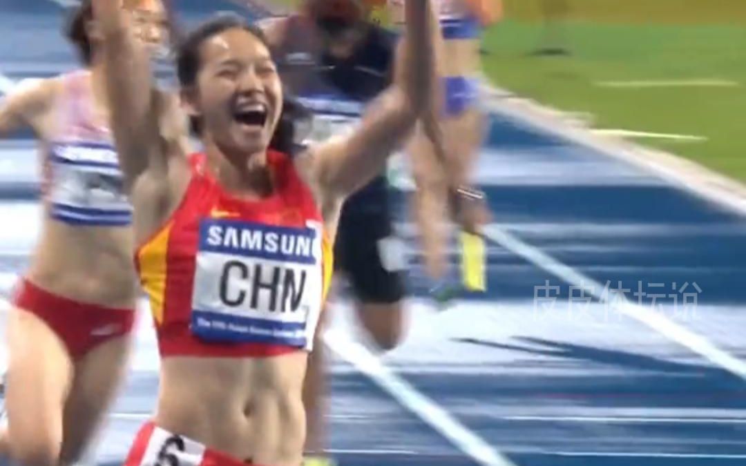 14年仁川亚运会女子4x100米接力陶宇佳、孔令微、林慧君、韦永丽破纪录夺冠哔哩哔哩bilibili