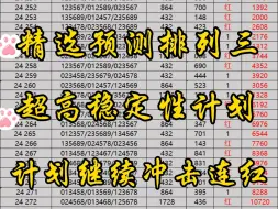 Video herunterladen: 排列三昨天开出436，计划稳定拿下收益，今天打开连红模式！