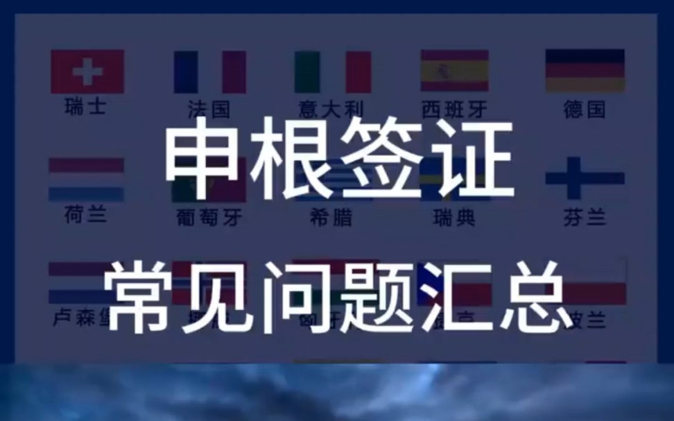 申根签证办理常见问题汇总,一看就明白怎么办理申根国家签证哔哩哔哩bilibili