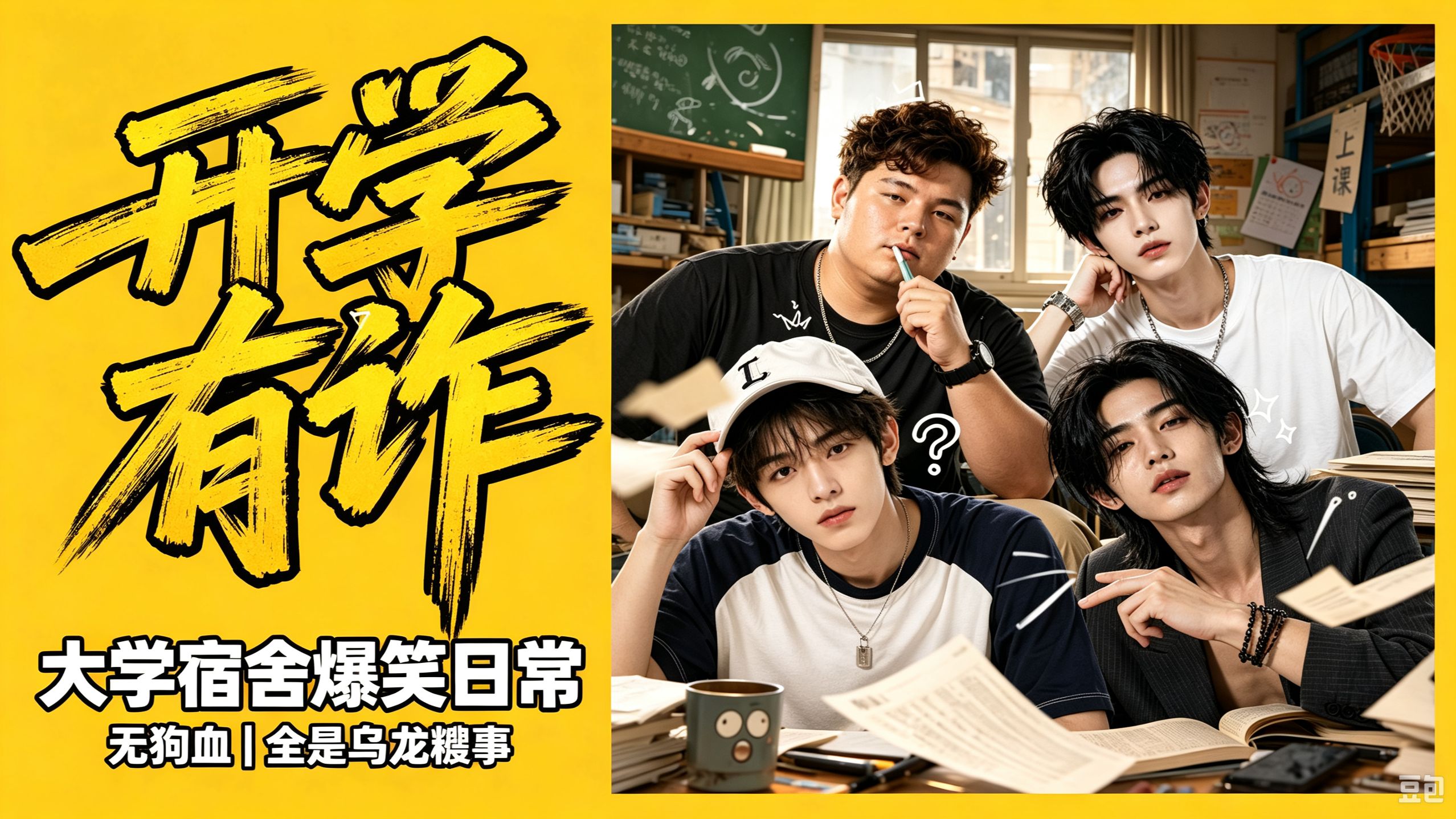 【一口气看完全集】 开学有诈！四个男生的大学宿舍爆笑日常
