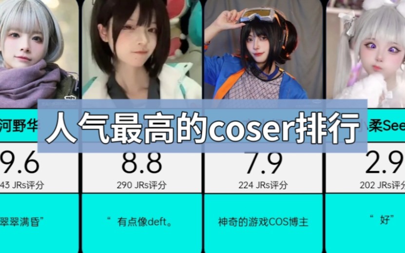 cos圈顶流up主,人气排行哔哩哔哩bilibili