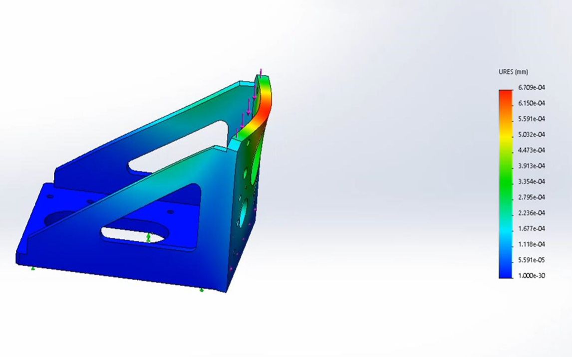 全程高能!用SolidWorks有限元分析叠片设备中的机架零件哔哩哔哩bilibili