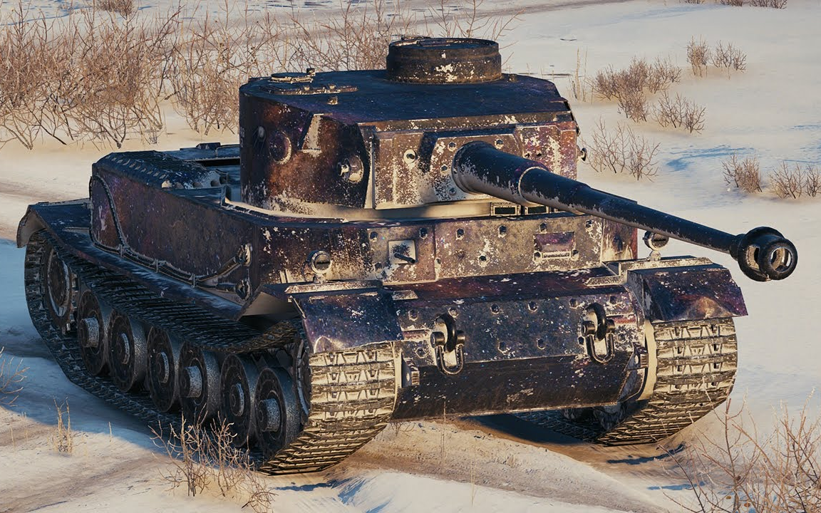 坦克世界虎p7杀5千1伤害冰川之地