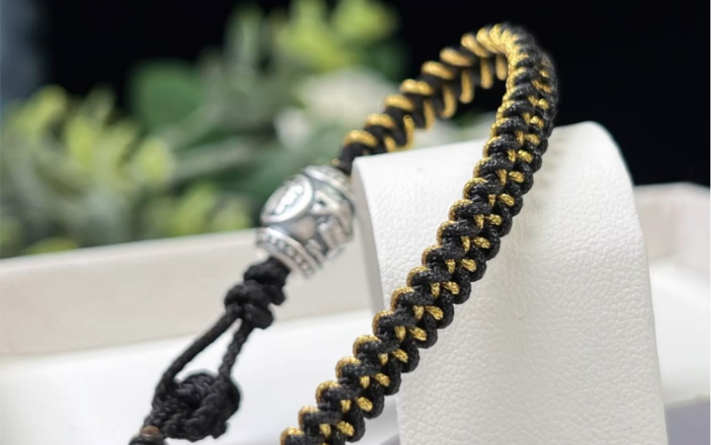 黑金双面可戴的男女生龙骨手绳,龙凤呈祥转运珠龙鳞手绳,可做情侣手绳