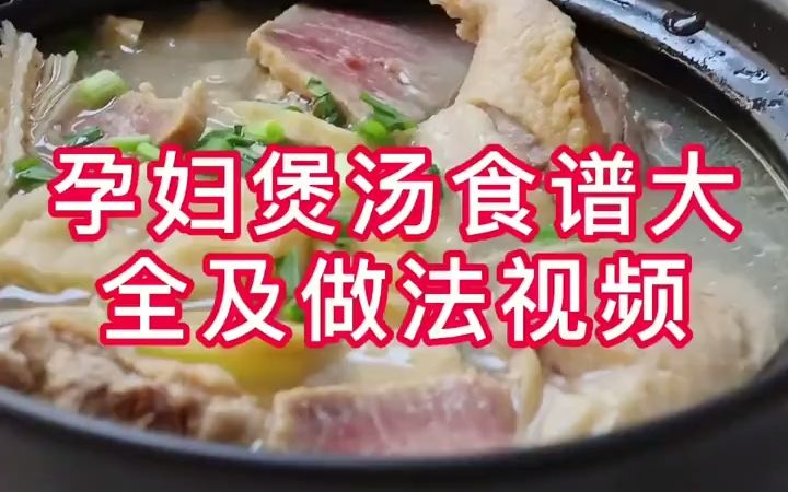 【养生汤&粥】孕妇煲汤食谱大全和做法哔哩哔哩bilibili