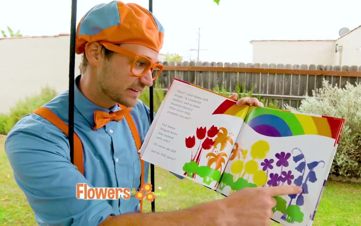 [图]Blippi Learns Colors Of The Rainbow With The Penguins Love Colors Book _ Educati