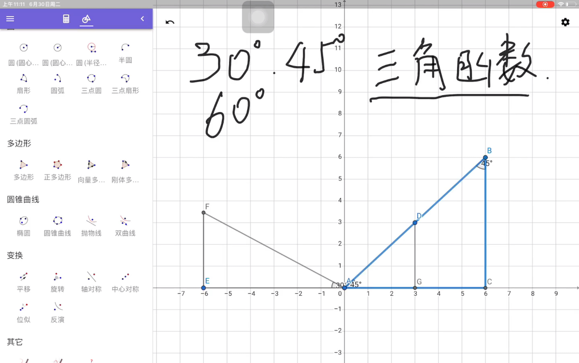 三角函数(2)特殊角三角函数哔哩哔哩bilibili