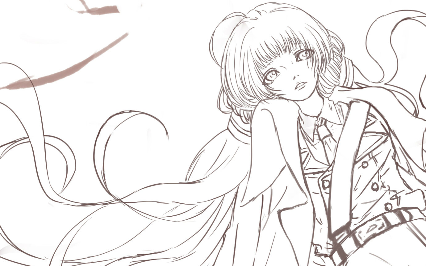 星尘&言和(军装play~)线稿加速