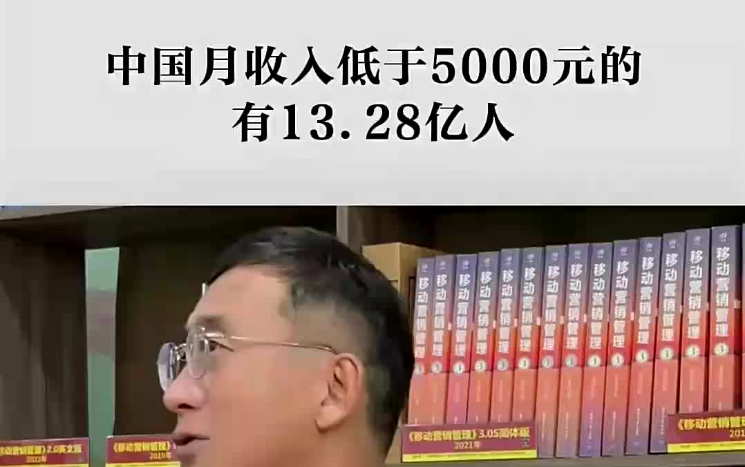 华红兵:中国月收入低于5000元的有13.28亿人哔哩哔哩bilibili