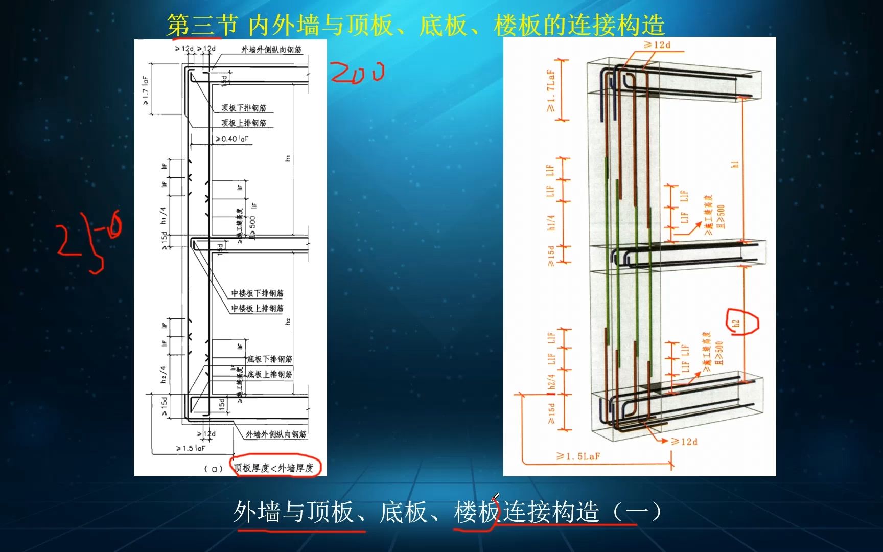 人防图集讲解 第一章“第三节 内外墙与顶板、底板、楼板的连接构造”哔哩哔哩bilibili