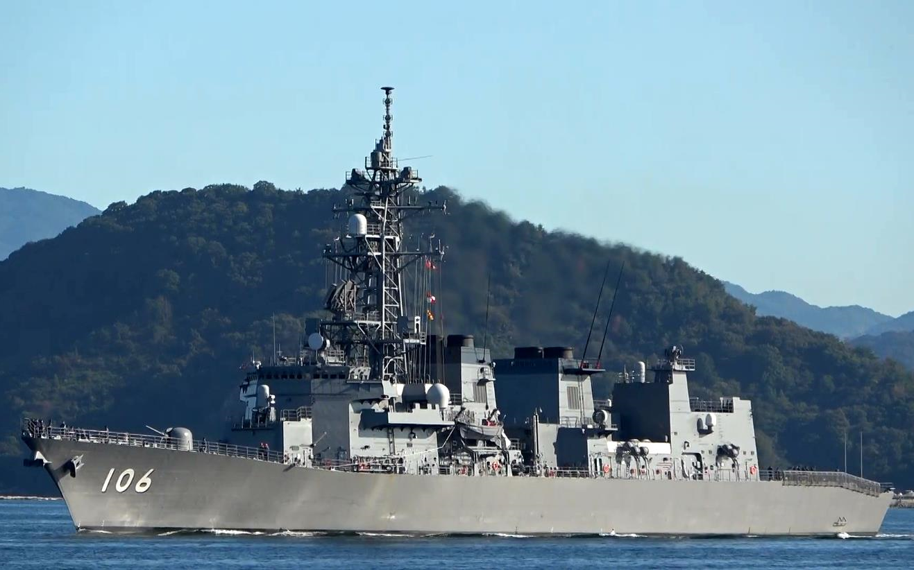 【海上自卫队】村雨级驱逐舰"五月雨"号(dd-106)航行在江田岛市(2021