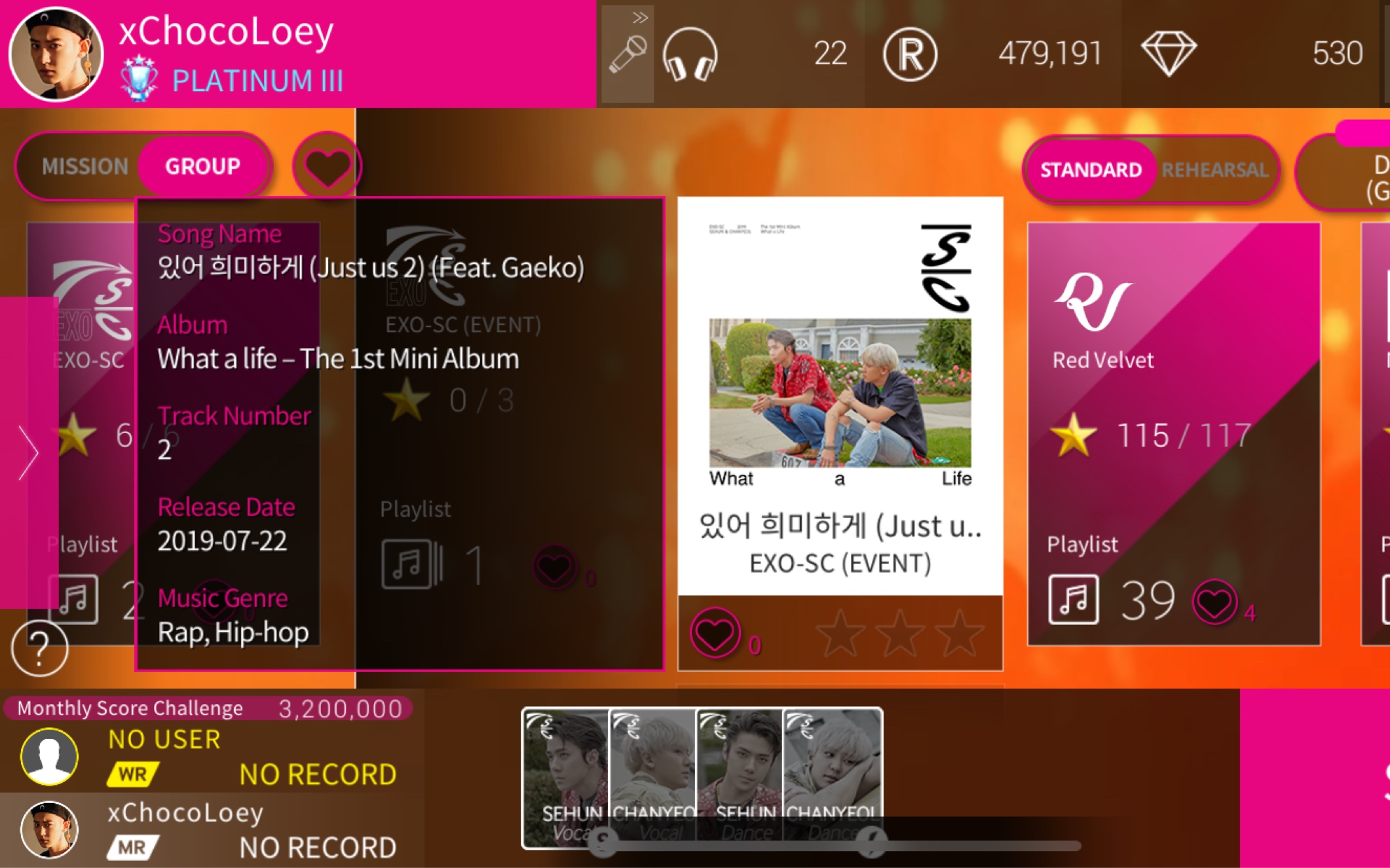 [图]【朦胧(Just us 2)】【EXO-SC】HardMode 3-StarClear SuperstarSMTown