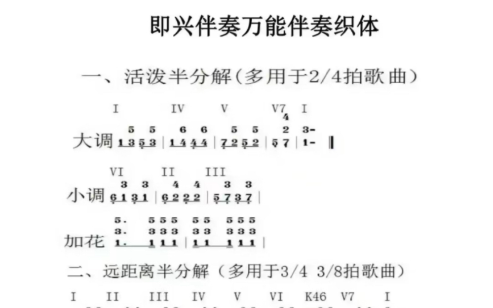 三种万能伴奏织体分享~建议收藏哔哩哔哩bilibili